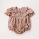 Embroidered Cotton Baby Girl Summer Romper