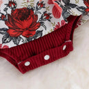 Floral Bow Baby Girl Summer Romper