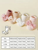 4-Pack Bow Baby Girl Ankle Socks