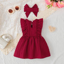 Ruffled Baby Girl Summer Dress & Headband Set