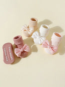4-Pack Bow Baby Girl Ankle Socks