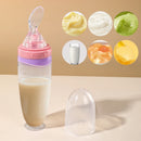 120ml Silicone Baby Squeeze Feeder with Spoon