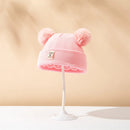 Double Pom-Pom Knitted Baby Hat