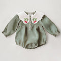 Embroidered Cotton Baby Girl Summer Romper