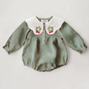 Embroidered Cotton Baby Girl Summer Romper