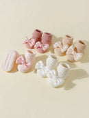 4-Pack Bow Baby Girl Ankle Socks