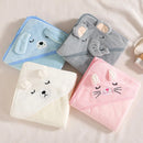 Hooded Coral Fleece Baby Bath Towel