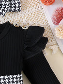 Houndstooth Baby Girl Autumn Outfit Set