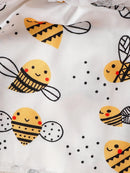 Bee Print Tulle Baby Girl Dress