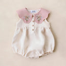 Embroidered Cotton Baby Girl Summer Romper