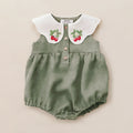 Embroidered Cotton Baby Girl Summer Romper