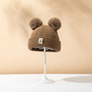 Double Pom-Pom Knitted Baby Hat