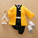 Anime Print Cotton Baby Long-Sleeve Romper