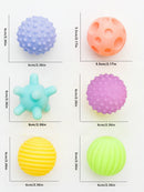 6-Piece Silicone Baby Sensory Ball Set