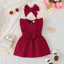 Ruffled Baby Girl Summer Dress & Headband Set