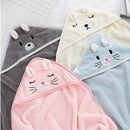 Hooded Coral Fleece Baby Bath Towel