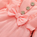 Ruffled Long-Sleeve Baby Girl Romper & Headband Set