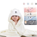Hooded Coral Fleece Baby Bath Towel