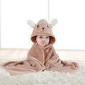 Hooded Coral Fleece Baby Bath Towel