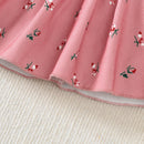 Floral Bow Baby Girl Dress & Headband Set