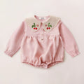 Embroidered Cotton Baby Girl Summer Romper