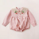 Embroidered Cotton Baby Girl Summer Romper