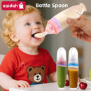 120ml Silicone Baby Squeeze Feeder with Spoon