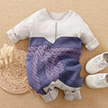Anime Print Cotton Baby Long-Sleeve Romper