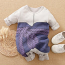 Anime Print Cotton Baby Long-Sleeve Romper