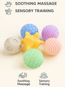 6-Piece Silicone Baby Sensory Ball Set
