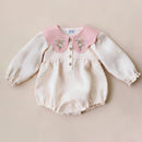 Embroidered Cotton Baby Girl Summer Romper