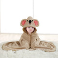 Hooded Coral Fleece Baby Bath Towel