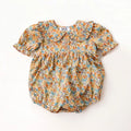 Embroidered Cotton Baby Girl Summer Romper