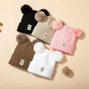 Double Pom-Pom Knitted Baby Hat