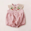 Embroidered Cotton Baby Girl Summer Romper