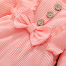Ruffled Long-Sleeve Baby Girl Romper & Headband Set