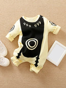 Anime Print Cotton Baby Long-Sleeve Romper