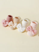4-Pack Bow Baby Girl Ankle Socks