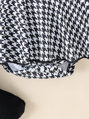 Houndstooth Baby Girl Autumn Outfit Set