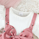 Floral Bow Baby Girl Dress & Headband Set